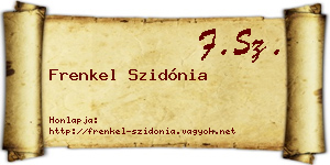 Frenkel Szidónia névjegykártya